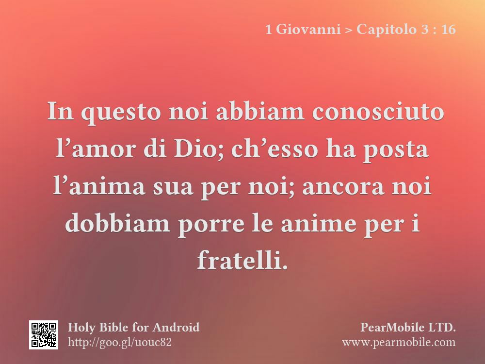 1 Giovanni, Capitolo 3:16